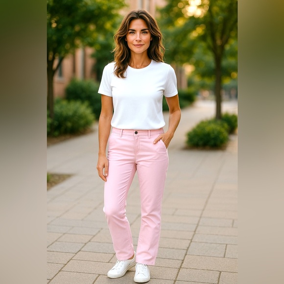 Boden Light Pink Straight Leg Jeans - Picture 1 of 12